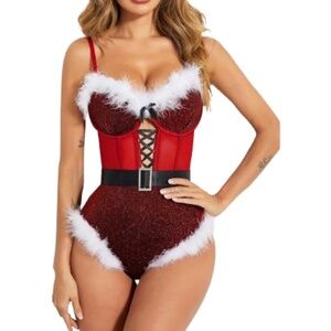 Women’s Christmas Bodysuit Corset Lingerie